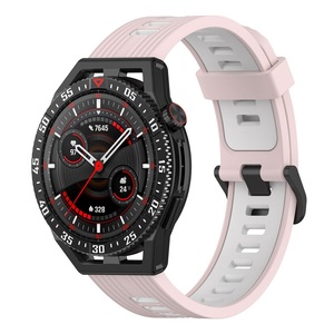 Correa de Reloj Deportiva de Silicona de Repuesto de 20/22 mm para Huawei <span class=keywords><strong>Watch</strong></span> <span class=keywords><strong>GT3</strong></span> <span class=keywords><strong>SE</strong></span>, Correa de Silicona de Doble Color para Huawei - Product Image 4