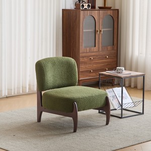 Sillón Moderno Contemporáneo con Tapicería Suave y Estructura de Madera Sólida, Mueble Resistente para Sala de Estar, Dormitorio u Oficina - Product Image 1