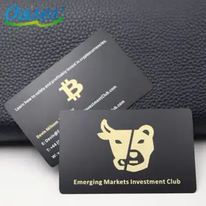 Popular Matte Black Stainless Steel RFID Hollow Out NFC Metal Business Card