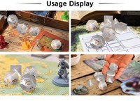 Jeu de dés de jeu de rôle RPG professionnel en cristal transparent polyédrique acrylique peint à la main personnalisable
