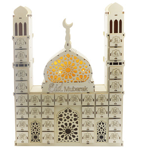 Custom DIY Muslim Home Decoration Ramadan Gift Box Supplies Ramadan EID Decorations Craft Wooden Ramadan Calendar