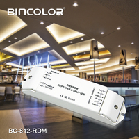 Amplificador de Señal LED DMX Bincolor BC-812, Repetidor, Divisor de Señal RDM
