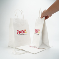 Sacs en papier kraft avec impression de logo personnalisé pour la livraison de plats à emporter des restaurants
