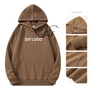 Sweat à capuche doublé polaire pour homme 380 GSM, chaud pour l'hiver, unisexe, style streetwear, coupe oversize confortable - Product Image 2