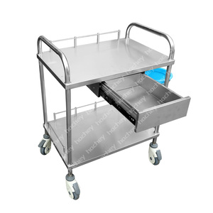 Mt Medische Aangepaste 3-Tier Roestvrij Staal 304 Ziekenhuis <span class=keywords><strong>Trolley</strong></span> Medische Apparatuur <span class=keywords><strong>Trolley</strong></span> Met Emmer Voor Ziekenhuizen - Product Image 2