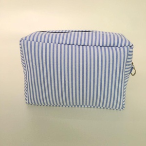 Sac de voyage à rayures pour cosmétique, sacoche pour <span class=keywords><strong>accessoires</strong></span> de maquillage rose, monogramme de vacances - Product Image 6