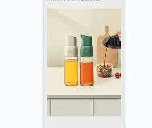 Новая стеклянная бутылка для оливкового масла и уксуса 500 мл, бутылка для хранения Приправ Для Хранения этикеток для кухни