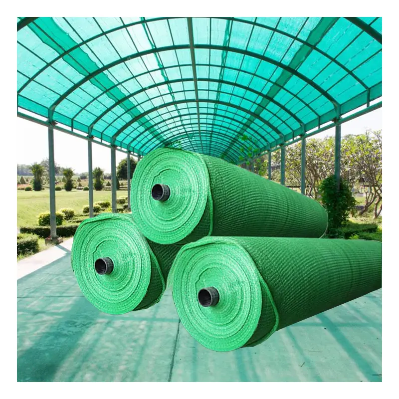 agriculture green flat round wire roll sunshade netting shade mesh shade net