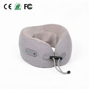 Heated <b>Vibration</b> Neck Pillow, Memory Foam U-Shaped Travel Pillow for Airplane Car Use, OEM Custom Supported - Product Image 1