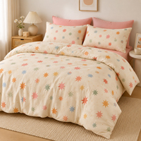 Ensemble de literie 4 pièces en coton 100% avec imprimé étoiles colorées, housse de couette pour chambre à coucher, textile de maison, vente en gros