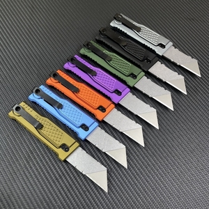 Nouveau couteau utilitaire à gravité de haute qualité, couteau pliant EDC portable pour l'extérieur avec lame remplaçable, couteau artisanal déballé - Product Image 2