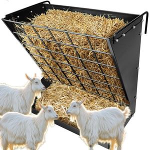 Кормление коз овец из нержавеющей стали, кормушка для зерна и сена 2 в 1, кормушка для лошадей - Product Image 2