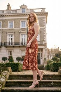 Robe évasée florale pour femme, tenue d'été bohème légère pour les vacances, les journées à la plage, les événements en plein air et les sorties du week-end - Product Image 2