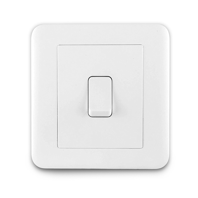 UK Standard 3 Gang 1 Way Switch White Small Button Home Wall Switch with 10A Max. Current