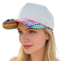 Colorful Abstract Print Canvas Baseball Cap Unisex Adjustable Cute Graphic Soft Vintage Sporty Leaf Bows Casual Common