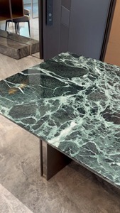 Marmo <span class=keywords><strong>Verde</strong></span> Lucidato di Alta Qualità con Grandi Fiori per Progetti di Decorazione d'Interni di Hotel e Ville - Product Image 5