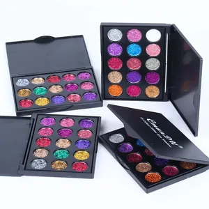 CmaaDu 15 Colors <b>Gold</b> Scallion Powder Diamond <b>Glitter</b> <b>Eyeshadow</b> Tray Shimmering Dazzling Universal Waterproof Easy to Color - Product Image 4