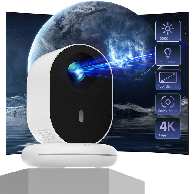 Wholesale Mini Portable 4K Projector With Battery Smart Home Cinema Mobile Phone Projectors Full Hd Video Game Proyector