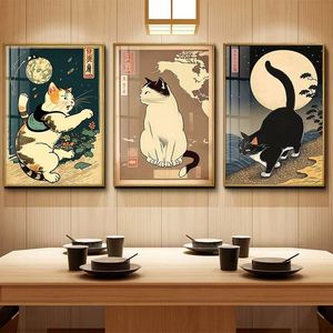 Quadro su Tela Stile Izakaya <span class=keywords><strong>Giapponese</strong></span>, Dipinto a Tema Ukiyo-e Sushi per Decorazione Murale di Ristoranti - Product Image 3