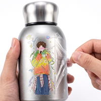 Autocollants personnalisés 3D UV pour impression offset CMYK, imperméables, à forte adhérence, pour banques d'alimentation, électronique, bouteilles en verre, mugs, gobelets