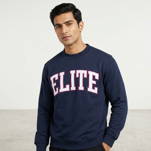 Elite Customized <b>mock</b> <b>neck</b> Color 100% Cotton Winter Finer Threads High Street Vintage Custom Made Sweatshirt - Product Image 1