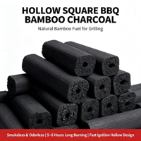 Charbon de barbecue en bambou naturel pur OEM/ODM, haute chaleur, sans étincelles, sans odeur irritante, emballage personnalisé