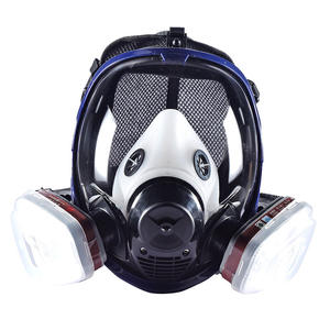 Masque à gaz intégral en silicone CF01 réutilisable et lavable, grande vision, filtre à <span class=keywords><strong>charbon</strong></span> <span class=keywords><strong>actif</strong></span> K1, protection à trois couches - Product Image 3