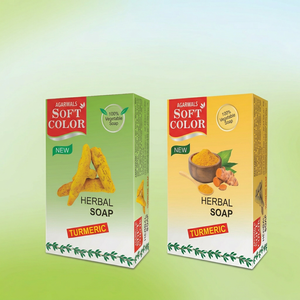 Savon de bain au curcuma Pyary de qualité supérieure, fabriqué en Inde, avec des ingrédients naturels à base de plantes, effet blanchissant, fait à la main - Product Image 1