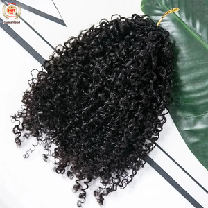 <span class=keywords><strong>Crochet</strong></span> tóc con người afro kinky xoăn vô hình knotless <span class=keywords><strong>Crochet</strong></span> phần mở rộng tóc người với chuỗi ở giữa trước khi tách - Product Image 3