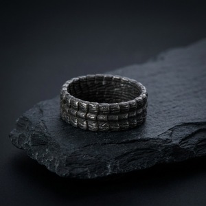 Grenzüberschreitender Großhandel Edelstahl Herrenringe; Vintage Drachenschuppen-Fingerringe Handschmuck Modell JZ557 Herkunft Dongguan - Product Image 1