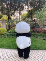 Costume de mascotte gonflable en peluche Ours Panda de 2,4 à 3 m de haut pour publicité personnalisée