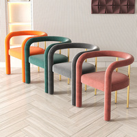 Fauteuil de loisirs moderne en velours à dossier croisé capitonné, écologique, pour salon