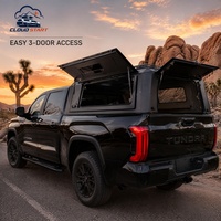 Auvent de camion en aluminium robuste à toit surélevé avec porte-bagages de toit, compatible avec Ford F-150 2021-2024 Crew Cab 5,5 pieds, direct usine OEM