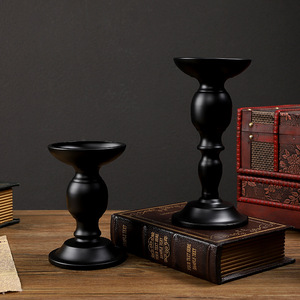 Ensemble de 2 chandeliers en métal noir Mystic Arts pour la décoration de la maison, décoration de table de salon - Product Image 2