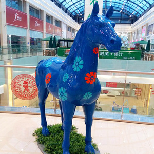 Sculpture de cheval en résine, décoration d'animal durable à poser au sol en extérieur - Product Image 4