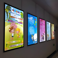 Kotak Lampu LED Ultra-tipis Kustom ODM/OEM Bingkai Poster Film Persegi Panjang Menu Dekorasi Rumah Bingkai Foto Mudah Dipasang