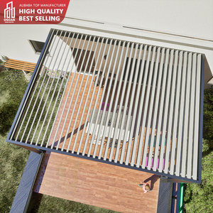 Pergola Bioclimatica Motorizzata da Esterno con Tetto a Lame Orientabili, Gazebo <span class=keywords><strong>in</strong></span> Alluminio Impermeabile Montato a Parete, Tenda Parasole per Patio - Product Image 6