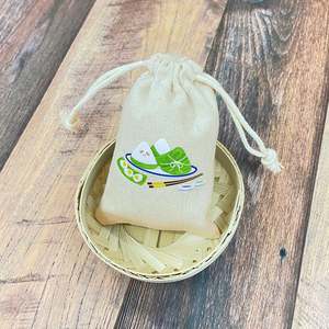 Sacs à cordon en coton biologique écologiques, emballage durable et élégant pour aliments, bougies, cosmétiques, parfums, brodés - Product Image 6