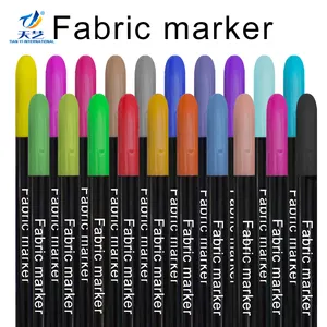 Permanent Nontoxic Fabric Markers, 20 Pack, Multicolor