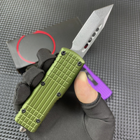 Poignée en alliage d'aluminium exquise et compacte Mini couteau de poche Couteau pliant d'autodéfense tactique extérieur