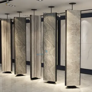 New design modern fashion 360 degrees rotation display racks high quality ceramic marble tiles showroom wall tile display