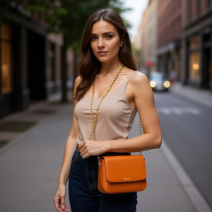 Catena in metallo Ilan per borsa 20 cm x 6 mm colore oro, tracolla per borsa - Product Image 2