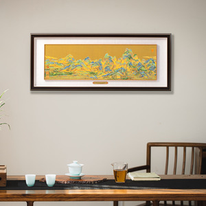 Brocart de soie tissé à la main de qualité supérieure, <span class=keywords><strong>art</strong></span> mural écologique de style chinoiserie, paysage pittoresque, panneau textile artistique Yunjin, montagne et rivière - Product Image 6