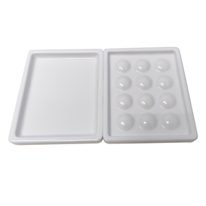 Piatto in Ceramica a 12 Pozzetti per Tecnici Dentali, per Smaltatura e Colorazione, per Polvere di Porcellana, per la Costruzione di Tonalità, Vassoio Modificato per Colorazione - Product Image 3