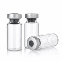 Flacon transparent de qualité supérieure avec fermeture à sertir sécurisée, récipient en verre transparent pour échantillons, emballage, stockage et commandes personnalisées