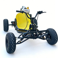 Vente flash, nouveau design, buggy à pédales à essence 212cc, sièges réglables, marche arrière, phares avant, vitesse maximale 85 km/h, karting tout-terrain, voiture de drift
