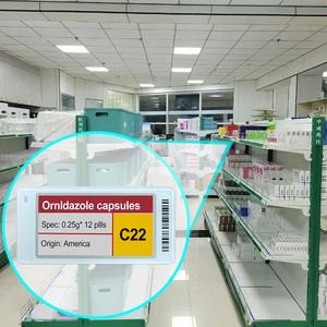 Etiqueta de monitorización de temperatura/humedad con pantalla electrónica E-Ink inalámbrica personalizada para frigoríficos de vacunas/medicamentos en hospitales y farmacias. - Product Image 1