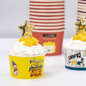 GTG bán buôn biểu tượng tùy chỉnh Cốc giấy cho kem, món tráng miệng bát với giấy hoặc mái vòm nắp nhựa, <span class=keywords><strong>Ice</strong></span> <span class=keywords><strong>Cream</strong></span> <span class=keywords><strong>cup</strong></span> với nắp - Product Image 2