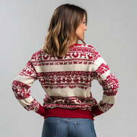 Pull de Noël à motifs traditionnels pour femmes Pull en tricot de vacances à la mode pour femmes