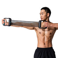 BunnyHi TLS001 Équipement de fitness à domicile, extenseur de poitrine à cinq tubes, tensionneur à ressort, exercices réglables avec corde en C pour hommes